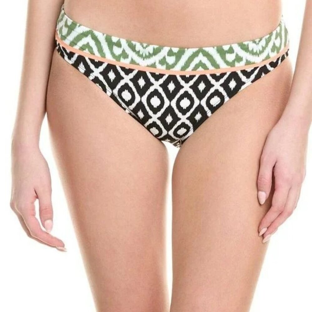 Women's NWT La Blanca Banded Front Tribal Bikini Bottom Size 8‎